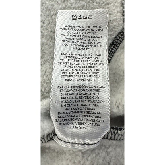 Timberland Full Zip Hoodie Boys Small Gray Charcoal Spell Out Sleeve Logo - Picture 8 of 10